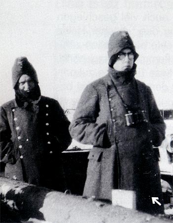 Hans Weling auf Winterposten vor Leningrad.